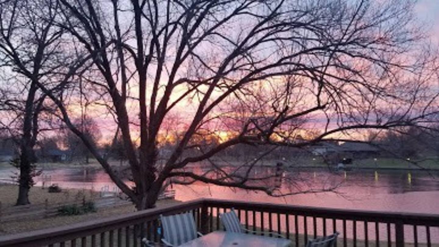 View of the lake at Lake House Inn in Marshall, Missouri